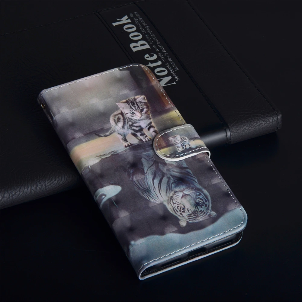 Чехол книжка с 3D рисунком для Xiaomi Redmi 7 Стильный чехол телефона Note / Pro