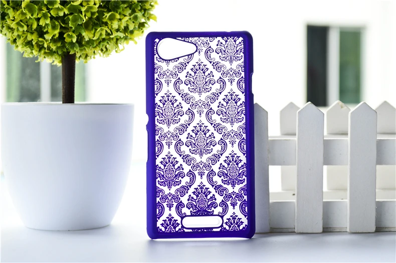 Patterns Luxury Hollow Out Flower Protection mobile phone skin case Cover For Sony Xperia E3 Dual D2206 D2243 Hard shell T007 | Мобильные