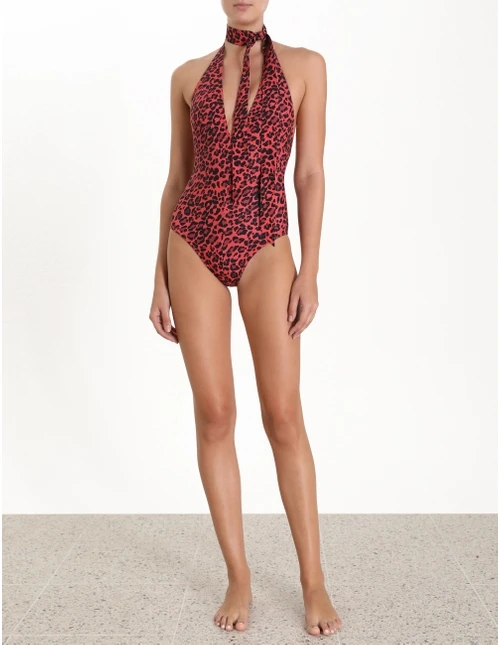 $290 Zimmermann 2019 НОВЫЙ Итальянский лайкра с открытой спиной сексуальный купальный