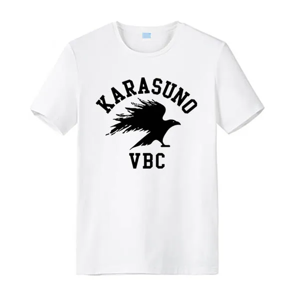 Футболка Haikyuu Karasuno High School VBC Crow базовая футболка с принтом аниме короткий рукав|shirt