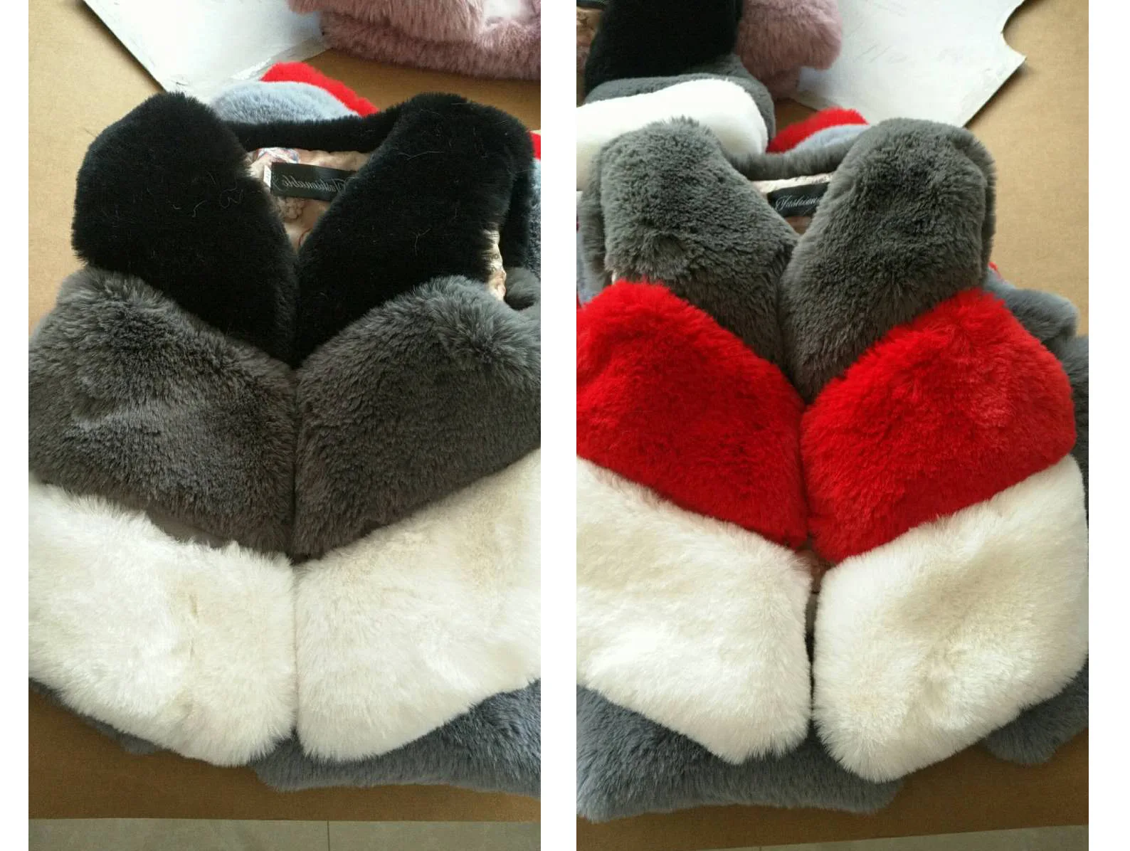 

2019 baby girl fur vest baby girl winter clothes / 3 colors mixed fur vest
