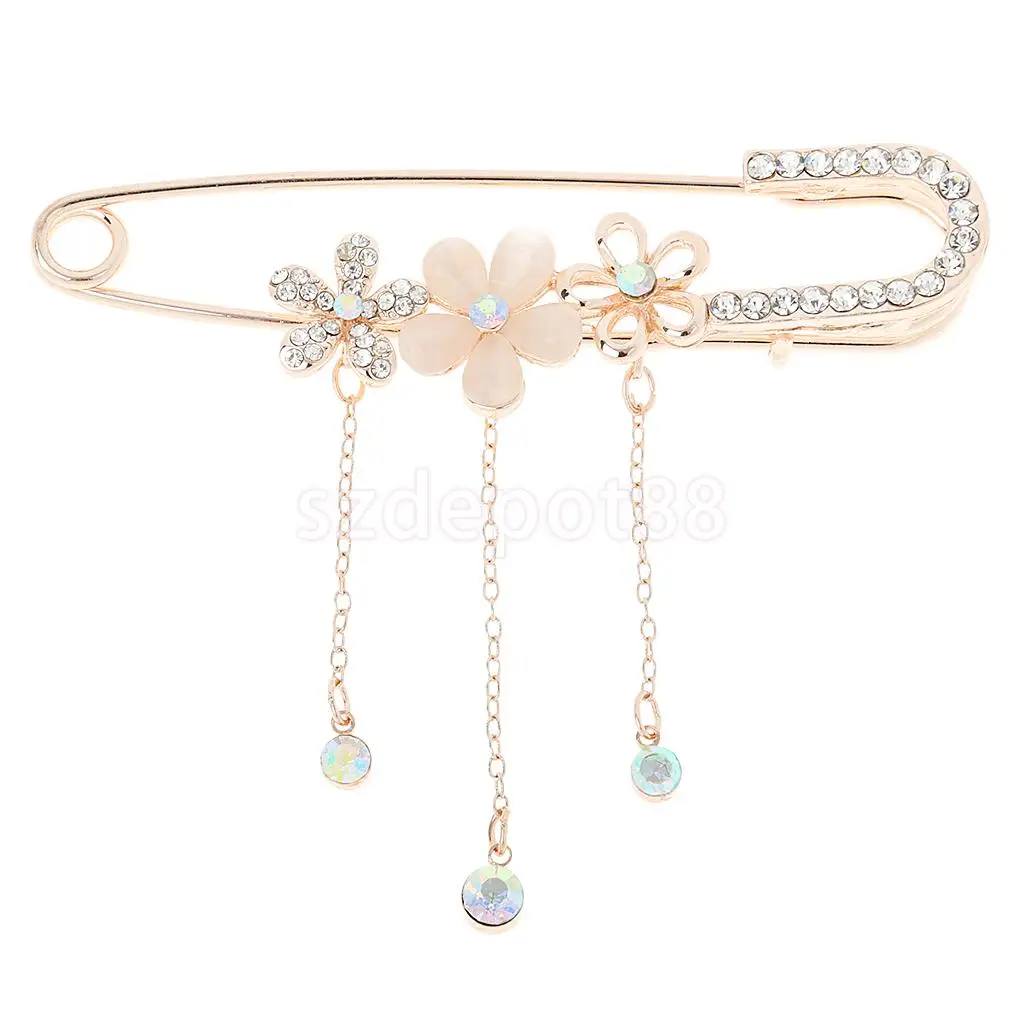 Женские Стразы Металлическая Булавка для килта Хрустальная брошь в виде цветка