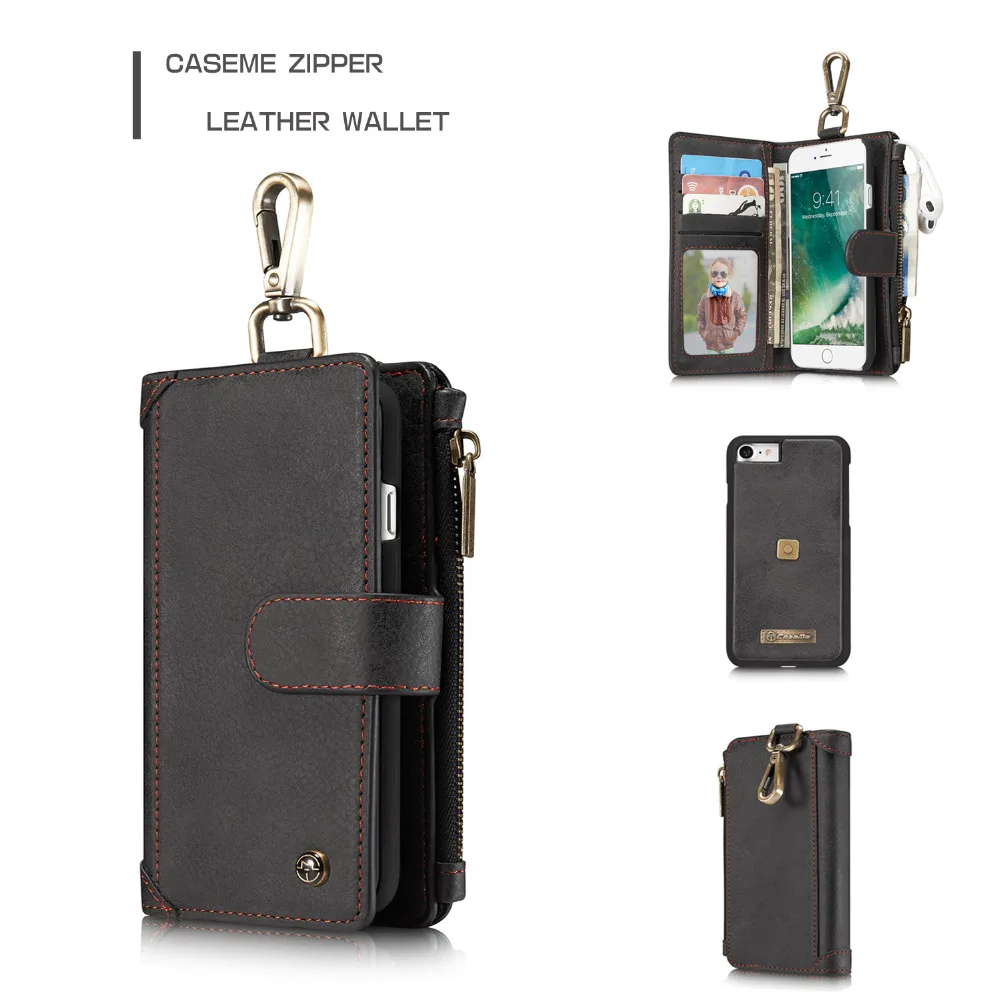 CaseMe 100% Оригинал CASEME для iPhone 6 s 7 Плюс Кожа мульти-слот Кошелек Чехол 4.7 2 5-дюймовый