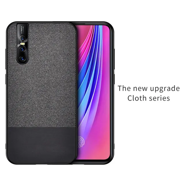 Splice Black Ткань крышка для Vivo V15 Pro Чехол мягкое силиконовое покрытие жесткая задняя панель из поликарбоната КРЫШКА ДЛЯ VIVO V15 S1 V15Pro Защитные Чехлы оболочки - Цвет: Splice Black