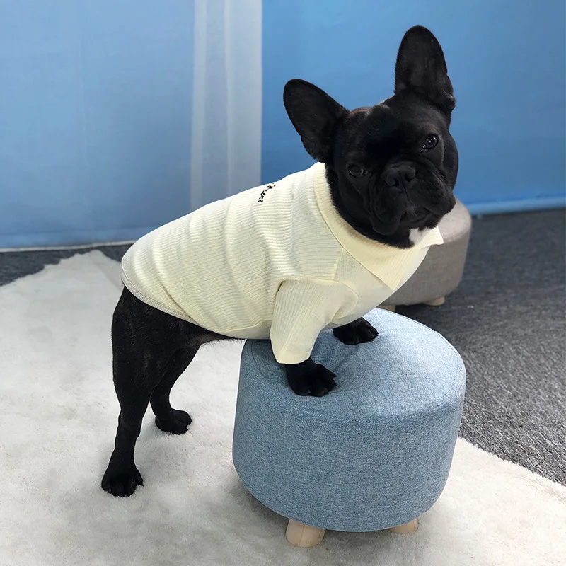 2019 Cotton French Bulldog Summer Breathable Tshirt Pet Dog Clothes for Small Dogs Pets Clothing Chihuahua Pug Costume Yorkshire | Дом и сад