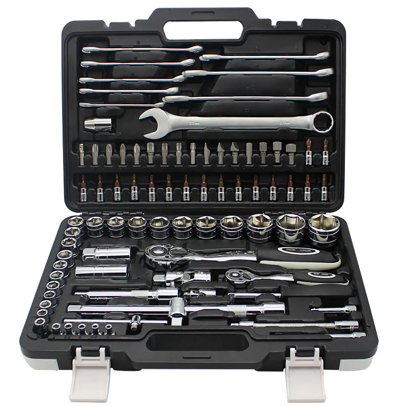 

82pcs Car Repair Combination Suit Wrench Set Batch Head Ratchet Pawl Socket Spanner Screwdriver Auto Disassembly Tool Set