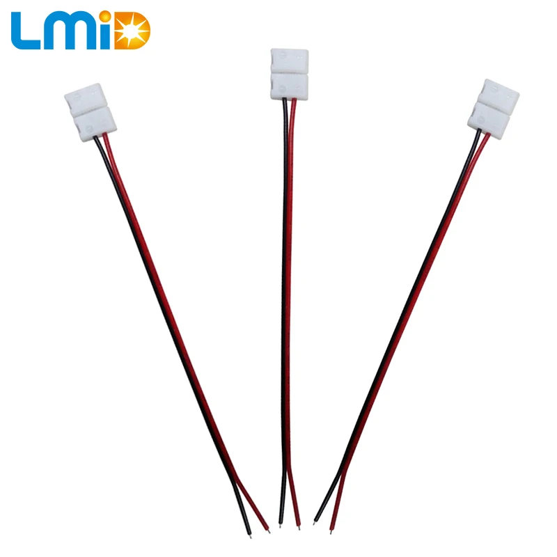 10 шт./лот 8 мм 2 pin припойная LED Соединительный кабель провод разъем PCB