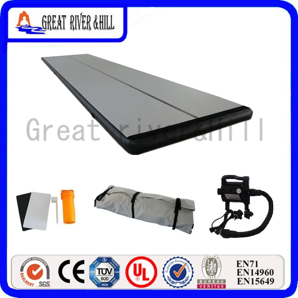 

Great river hill training mat inflatable air track not deformed grey&black 8m x 1m x 10cm
