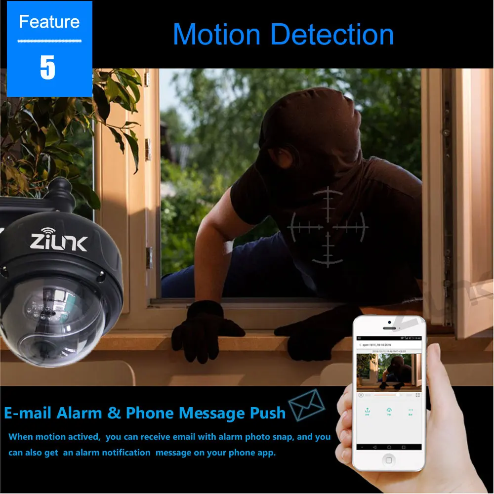 ZILNK IP камера 1080P HD уличная скоростная купольная камера PTZ 5X Zoom Беспроводная Wifi сеть Onvif P2P 2.0MP CCTV камера безопасности