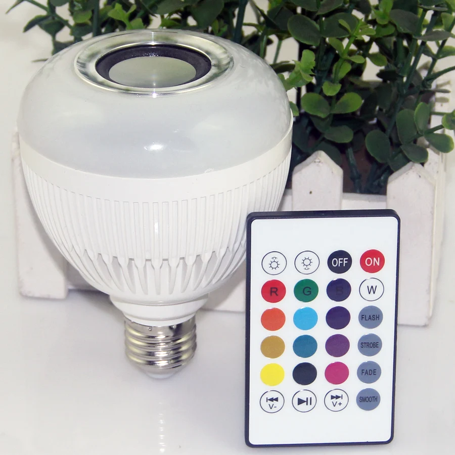 Умная Беспроводная лампа E27 с Bluetooth динамиком диммисветодиодный LED дистанционным
