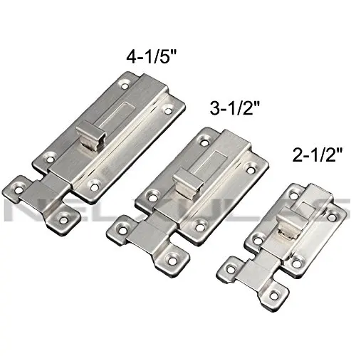 Дверная защелка из нержавеющей стали 2 шт. Скользящий замок цилиндрический болт