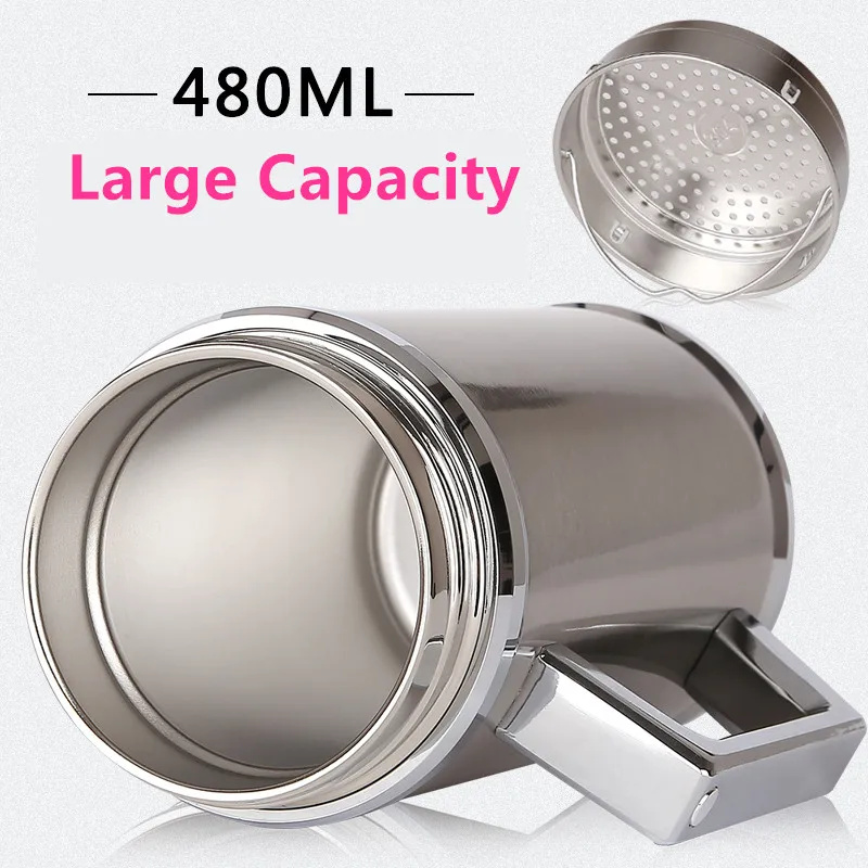 480ML Thermos Mug Double Wall Stainless Steel Vacuum Flask Thermoses Insulation Cup Handle Coffee Teacup Drinkware GIft Box | Дом и сад
