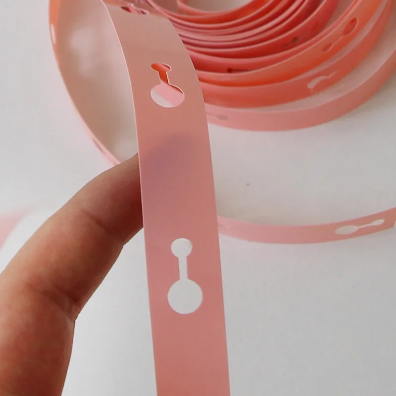 Pink 5 м пластиковая красочная Макарон полоска для воздушных шаров 110 отверстия Свадьба День рождения фон с воздушными шарами украшения полоска для воздушных шаров Арка Декор - Цвет: Pink