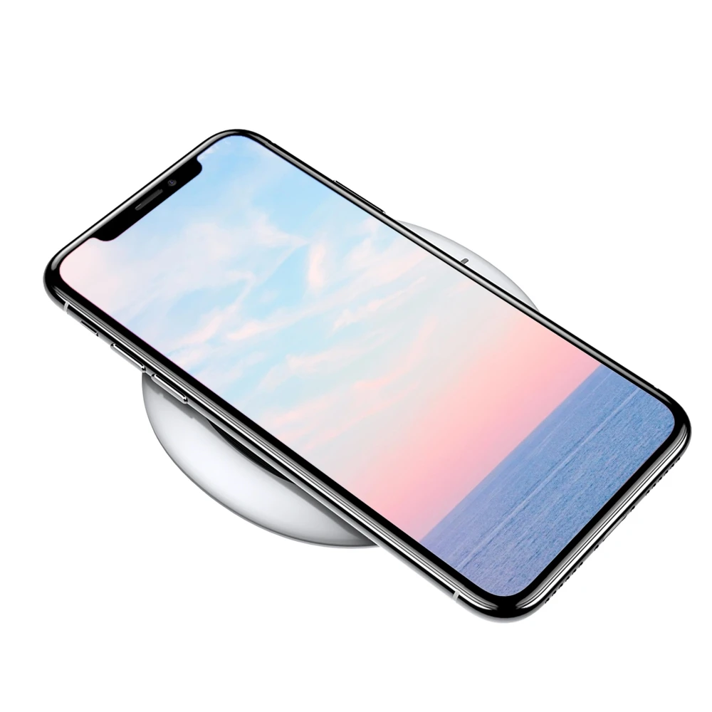 Baseus тонкий Qi Беспроводной Зарядное устройство для iPhone X 8 Plus быстрое зарядное
