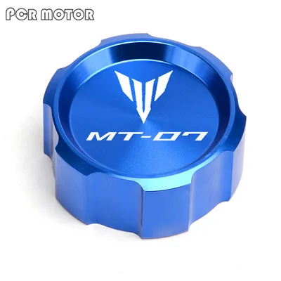 rear blue Мотоцикл с ЧПУ передний и задний тормозной цилиндр для жидкости главный резервуар Крышка для Yamaha MT-07 MT 07 mt07 FZ07 FZ 07 - Цвет: rear blue