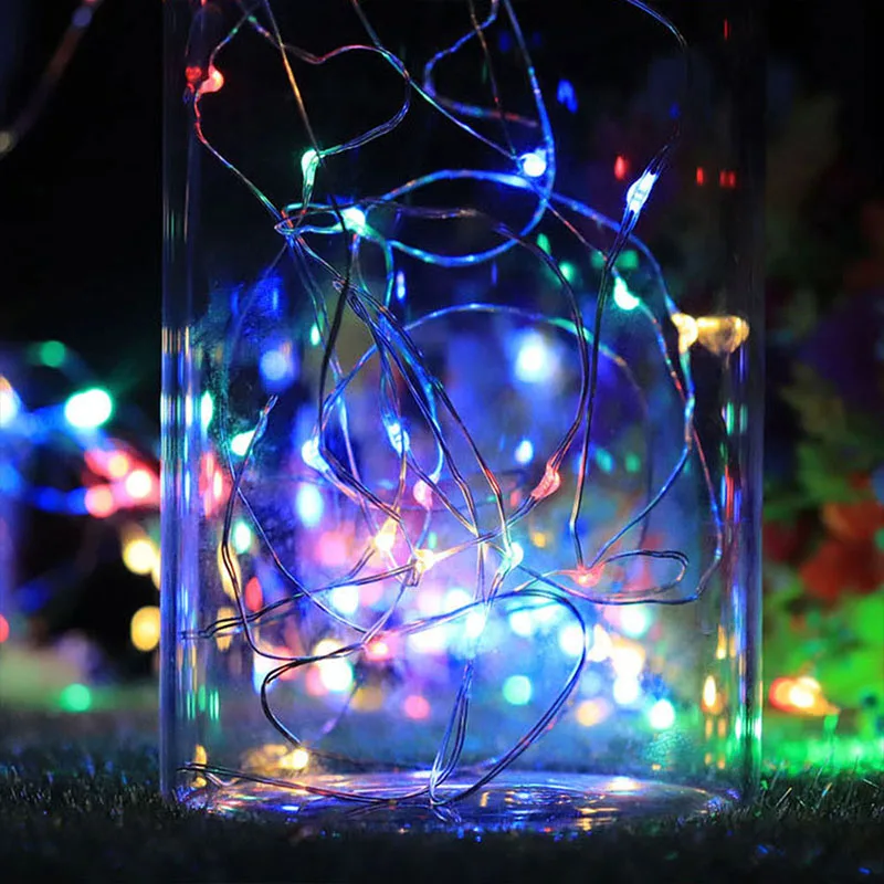 10 LED Garland Solar Wine Bottle Lights Solar Cork Fairy Lights Christmas Light LED Copper Garland Wire Fairy String Lights New