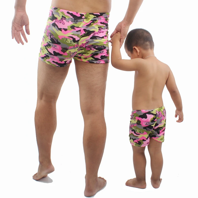 SWIMMART камуфляжная семейная парная папа сын купальный костюм родитель ребенок
