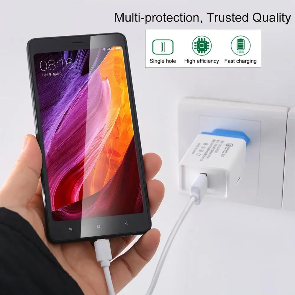 HAWEEL быстрое зарядное устройство с одним входом QC3.0 и USB-портами выходное 3 0 а