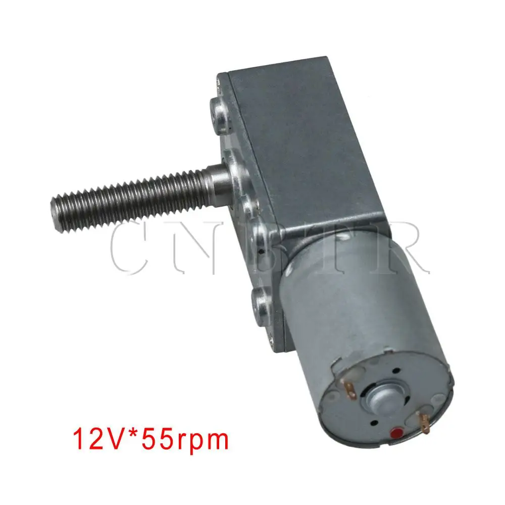 CNBTR DC 12V Worm Gear Reducer Motor 55RPM Self-Lock M8 Screw Output Shaft | Инструменты