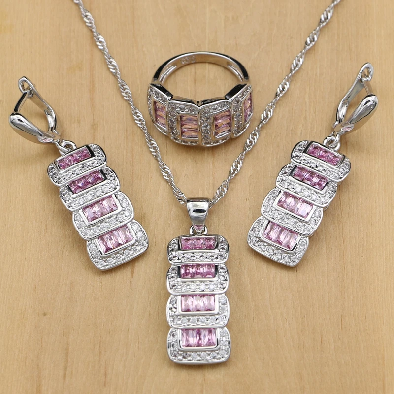 Комплект из колье серёг и кольца с фианитом|Ювелирные наборы для невесты| |