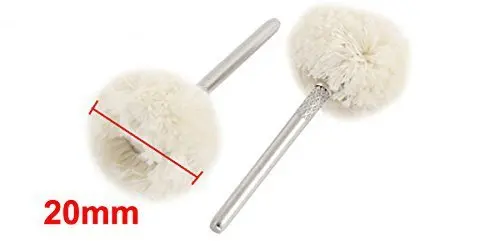 

Wool Felt Buffing Grinding Wheel Fit Dremel Rotary Tool for Jewelery Metal Glass Polishing , Pack of 20