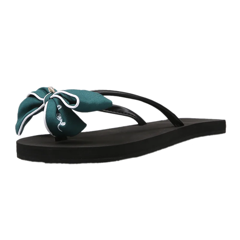 2019 summer casual wild flat bow slippers women's comfortable wear new fashion word shoes women | Обувь