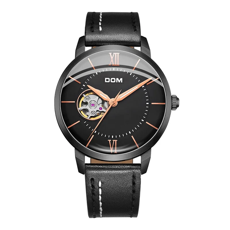 M-8120BL-1M DOM Мужские механические часы Роскошные модные минимализм наручные часы водонепроницаемые из нержавеющей стали мужские часы Relogio Masculino M-8120 - Цвет: M-8120BL-1M