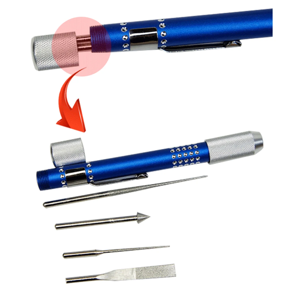 Professional Model Making Diamond Grit Sharpener Hand Tools 4 In 1 Polishing Jewelry Metal Needle File Set Practical Stone Mini |