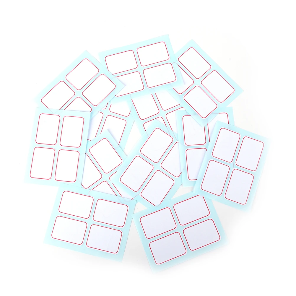 12 листов самоклеющиеся цены липкие этикетки 48 стикер s Пустые бирки белая
