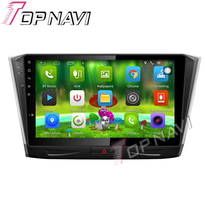 Topnavi 10 1 ''четырехъядерный Android 6 0 Автомобильный GPS навигатор для VW 2015 Passat радио