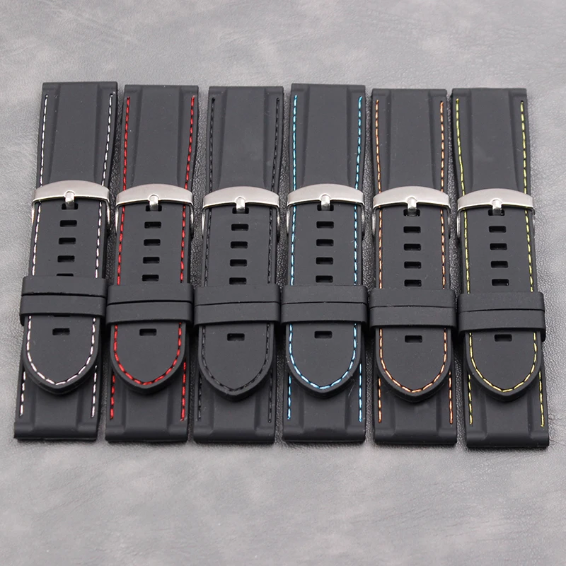 Аксессуары для часов мужской силиконовый ремешок 26 мм женщин спорта на открытом