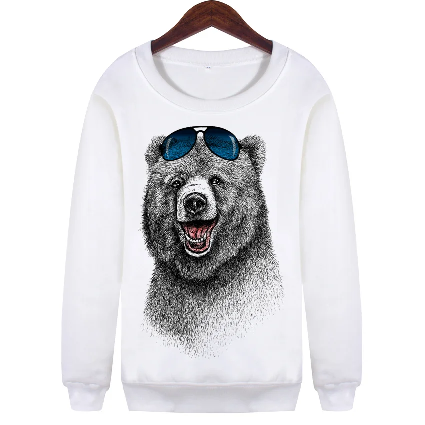 Dingtoll Fashion Multi Wolf Harajuku Printed Sweatshirt Hoodies Women Casual Design Long Sleeve Ladies Pullovers WMH119 | Женская одежда