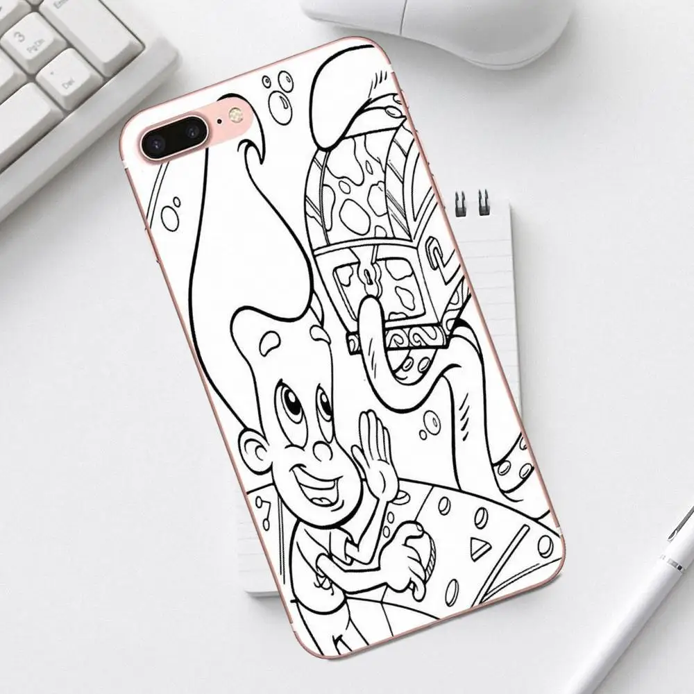 Ультратонкий чехол для iPhone 4 4S 5 5C SE 6 6S 7 8 Plus X XS Max XR Galaxy A3 A5 J1 J3 J5 J7 2017 Jimmy Neutron Boy |