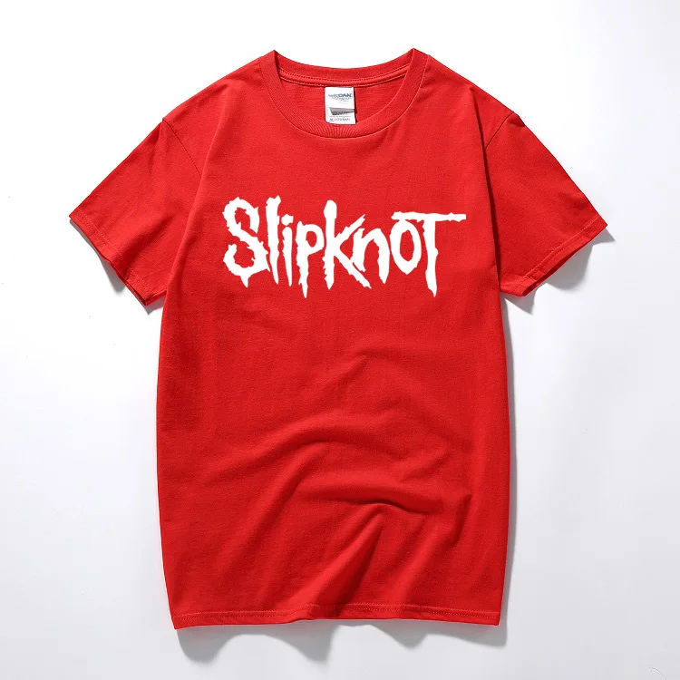 2019 Летний стиль модная мужская футболка Черная хлопок рок группа Slipknot принт хип
