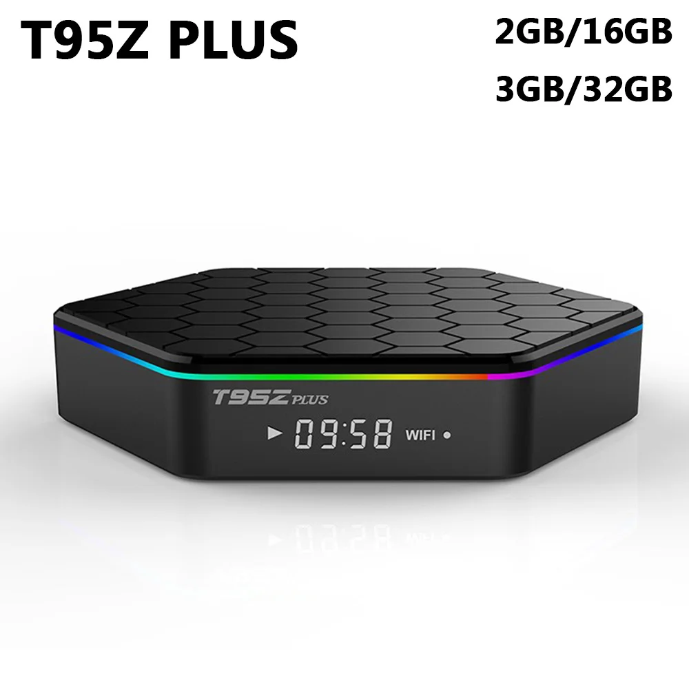 Smart Android 7 1 tv Box T95Z Plus 3 ГБ 32 Amlogic S912 Восьмиядерный 2 4G/5 ГГц WiFi медиаплеер с гарнитурой