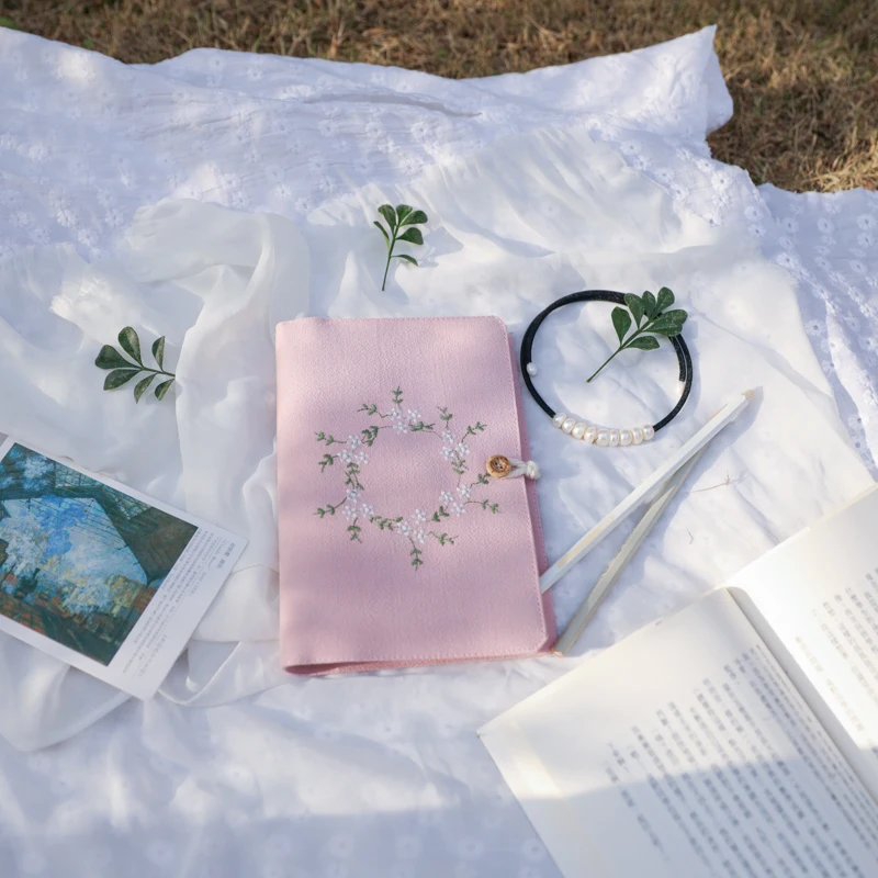 A5 A6 Kawaii, милая тканевая записная книжка в горошек, школьные офисные канцелярские принадлежности, пустая линия, сетка в горошек, планировщик, 6 отверстий, спиральное кольцо, связующее