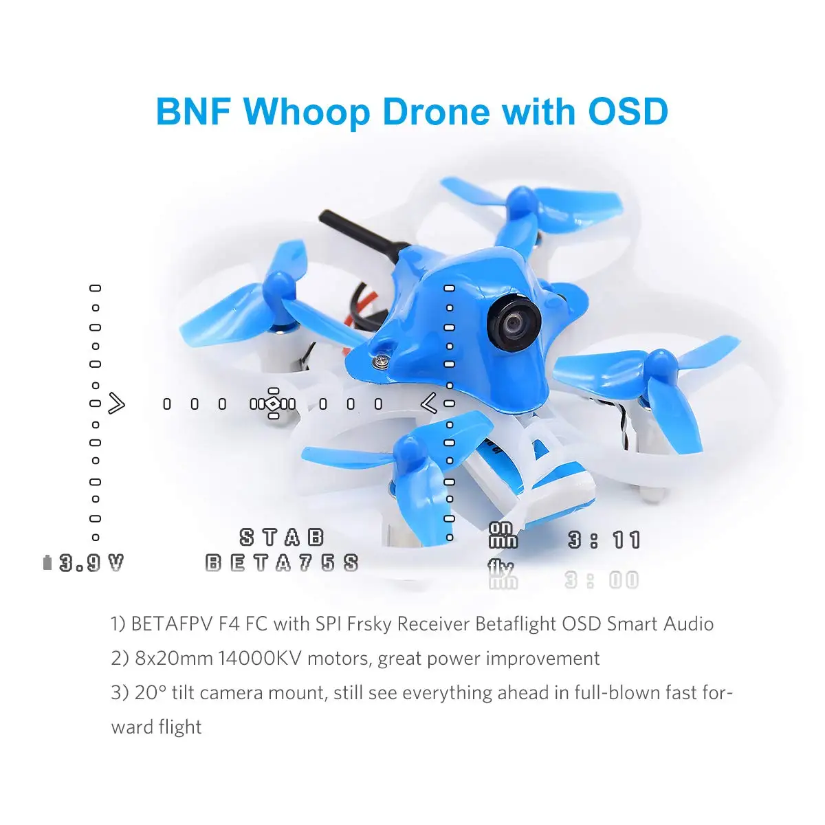 BETAFPV Beta75S Whoop Дрон 1S Матовый FPV Квадрокоптер с F4 FC Frsky приемник Z02 камера OSD Smart Audio 8X20 мотор