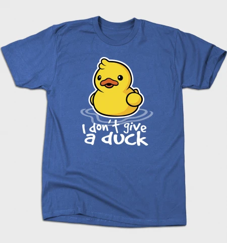 2019 Новая мужская футболка с принтом хлопковая Футболка I Don't Give A Duck o-образным