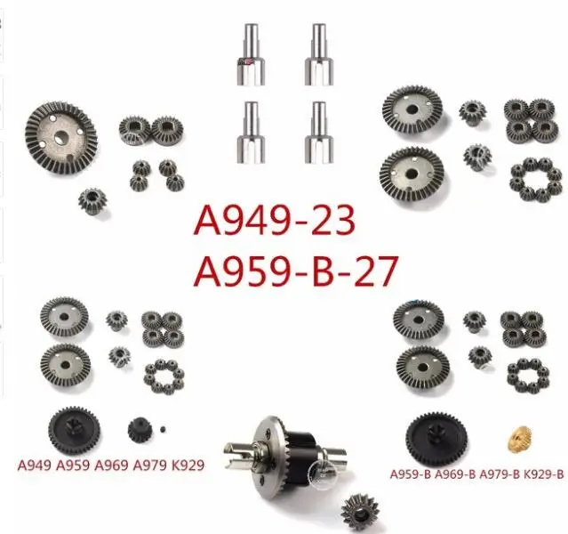 WLtoys A959 A969 A979 K929 запасные части для автомобиля с дистанционным управлением B набор