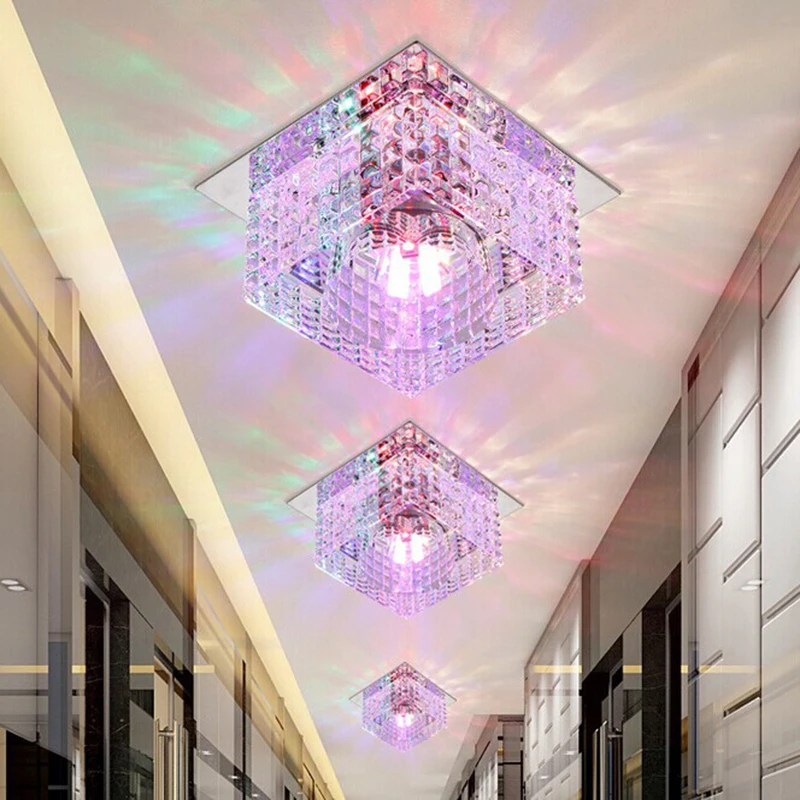 Белый/теплый белый/Красочный 5 Вт квадратный светодиодный кристаллический