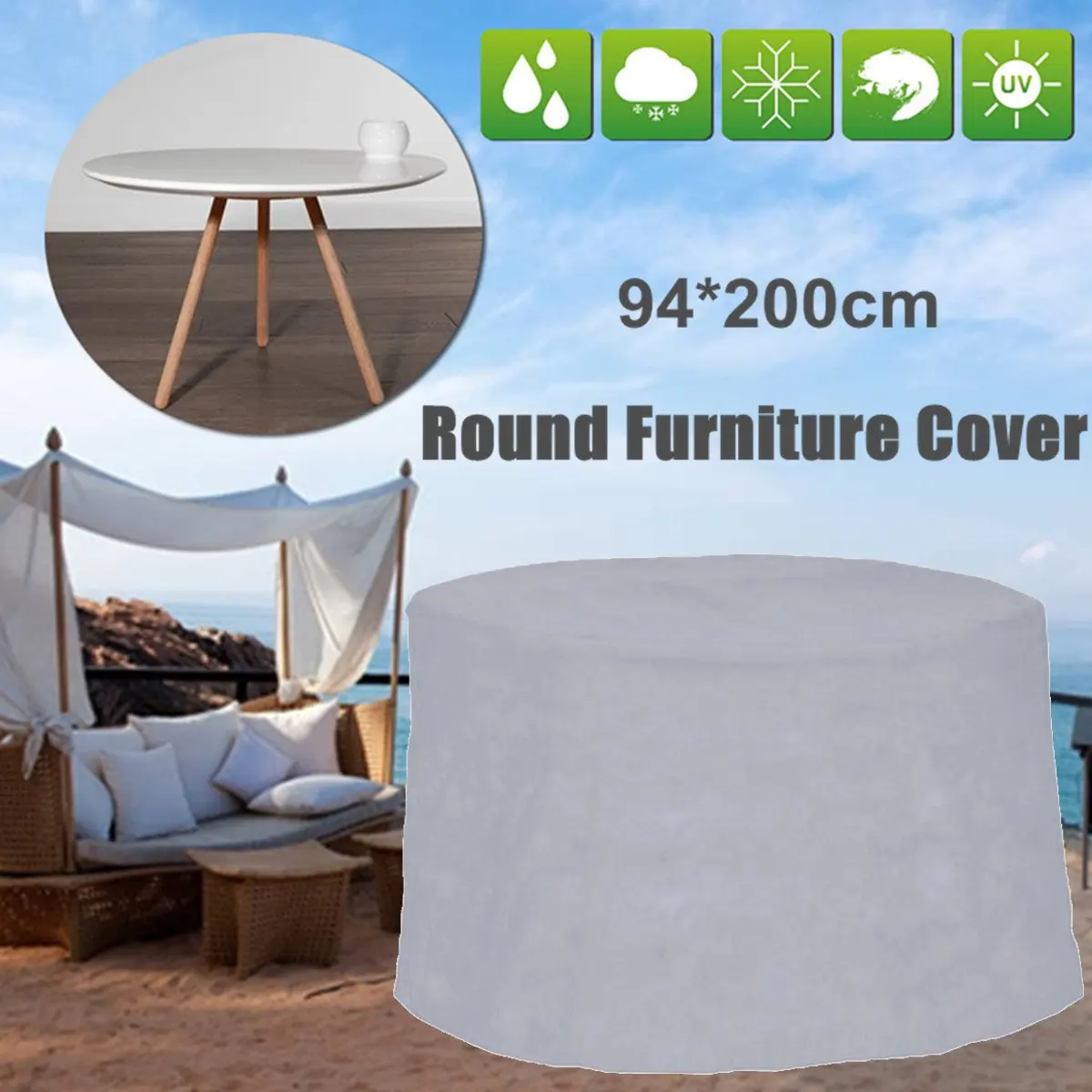 

200x94cm Outdoor Garden Furniture Rain Cover Waterproof Polyester Sofa Chair Protection Garden Patio Rain Snow Dustproof Covers
