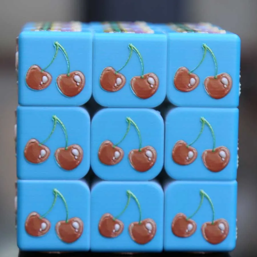 Брайль куб 3x3x3 фрукты Burger 3 D тиснением Magic Cube головоломка Cubo magico neo Развивающие игрушки для детей подарок