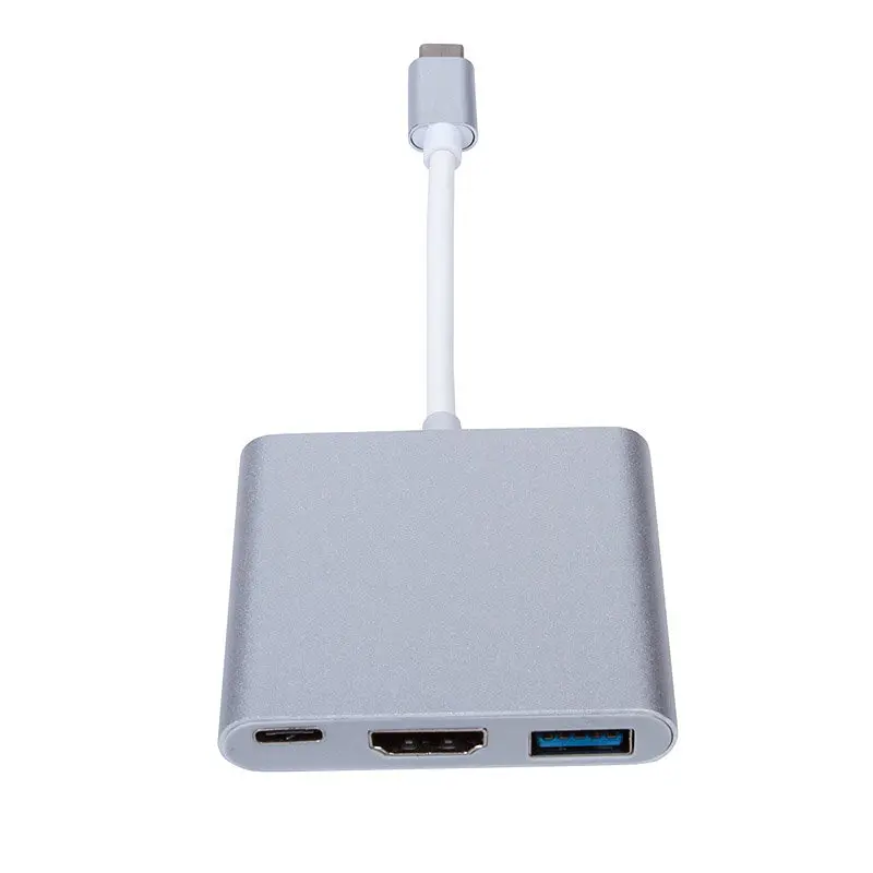 BrankBass 3 in1 USB Type C 3.1 Мужчина К USB3.0/HDMI 4 * 2 К/Тип Женский Адаптер Зарядного Устройства