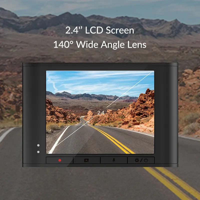 YI Nightscape Dash камера 2,4 ''ЖК-экран 1080P HD ADAS 140 широкоугольный объектив ночного видения Автомобильный видеорегистратор приборная панель камера для автомобиля