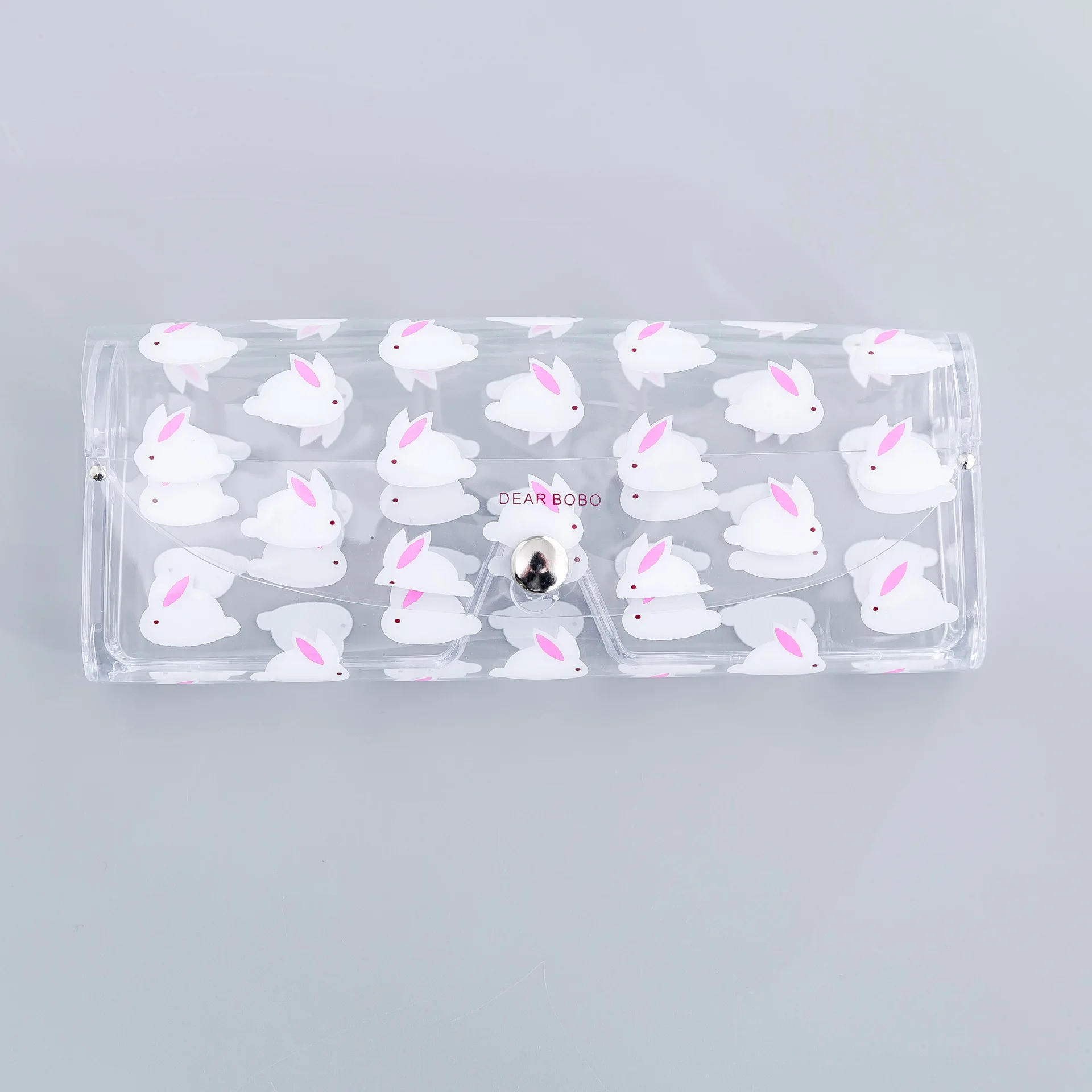 rabbit 1 шт мультяшная Милая дорожная Женская Прозрачная ПВХ коробка для очков, сумка, защитный чехол, коробка для переноски, аксессуары для очков для взрослых/детей - Цвет: rabbit