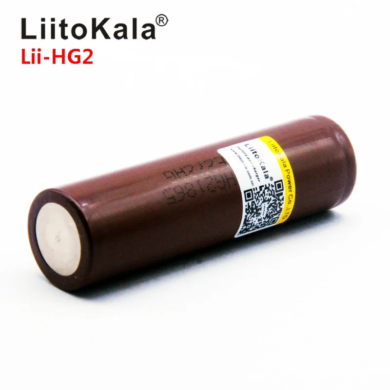 Аккумулятор LiitoKala Lii-HG2 18650 3000 мА · ч высокая разрядка большой ток 30 А аккумулятор |