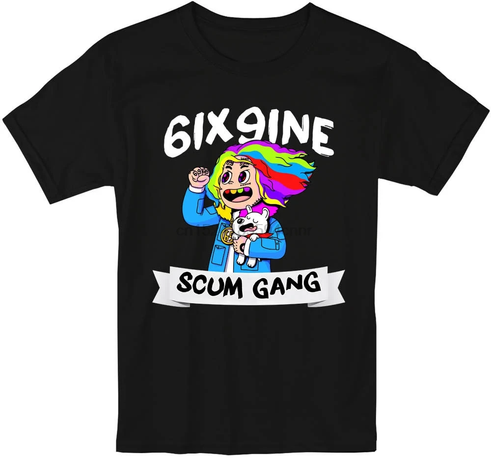 Tekashi 6ix9ine Scum Gang 69 футболка S 5XL хип хоп рэппер шесть девять Lil насос повседневное