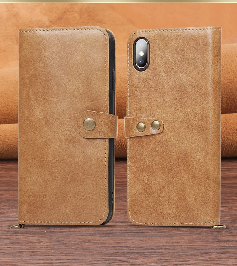 Роскошный кожаный чехол в деловом стиле из воловьей кожи для Iphone Xs Max Xr 6 6s 7 8 Plus, чехол-книжка с бумажником для Iphone Xs 6s Plus, чехол