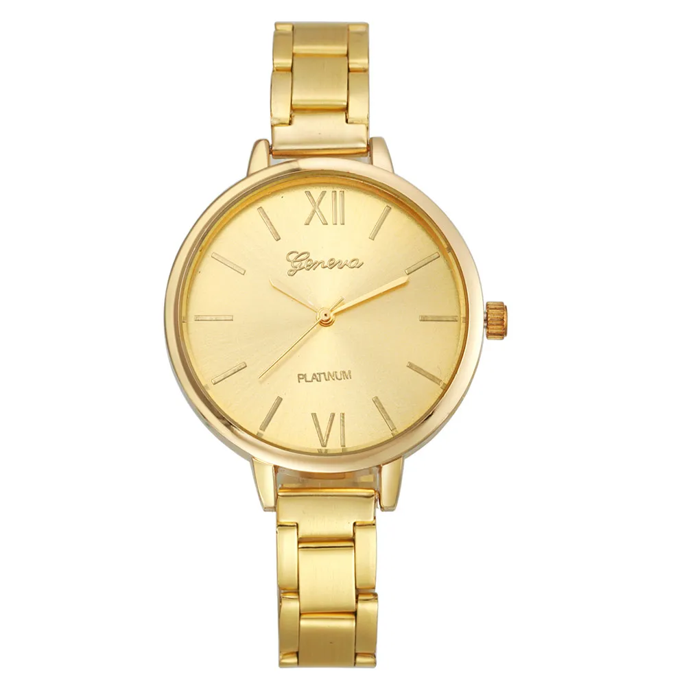 2018 Relojes Mujer новые модные женские часы GENEVA узкая ширина из нержавеющей стали