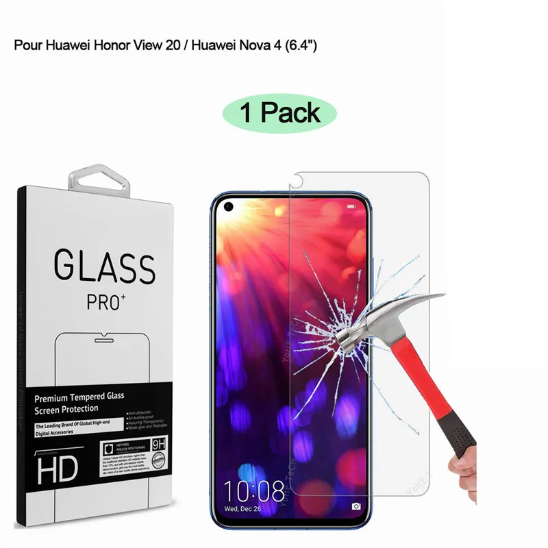 Прозрачная защитная пленка для экрана Honor View 20 из закаленного стекла с защитой от